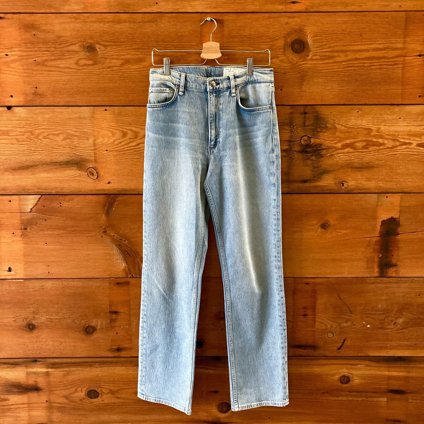Rag & Bone Light Wash Denim High Rise Straight Leg Jeans - Size 28 - 1122KP