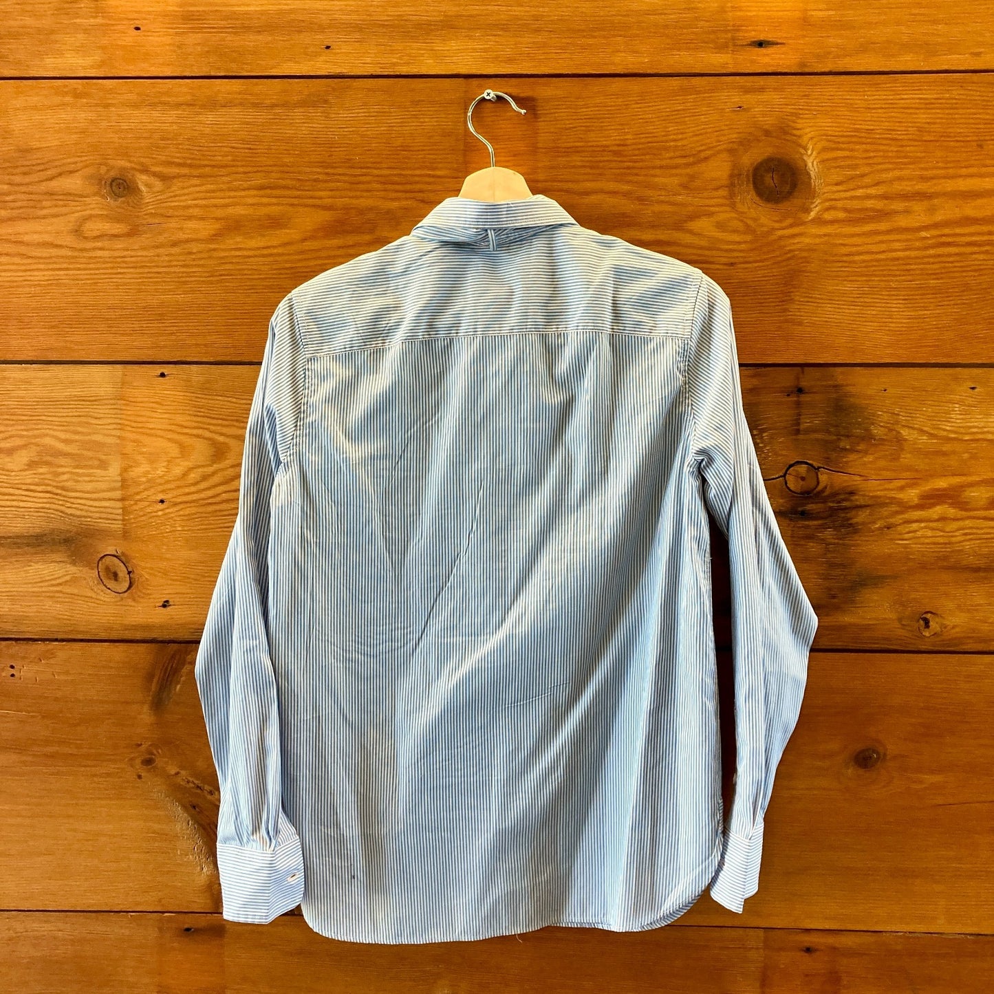 J Crew Blue & White Striped Long Sleeve NEW Jules Top - Size 0 / XS - 0703SC