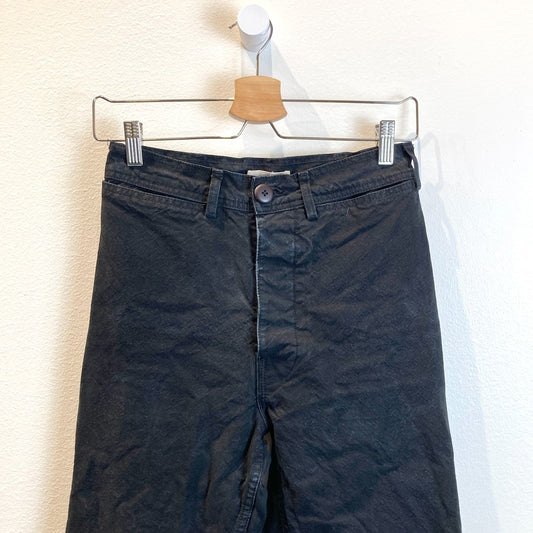 Jesse Kamm Black Canvas High Rise Tapered Leg Ranger Pants - Size 4 - 0606RO