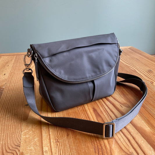 Quince Olive Green Revive Nylon Foldover Crossbody Bag Purse 0410MK
