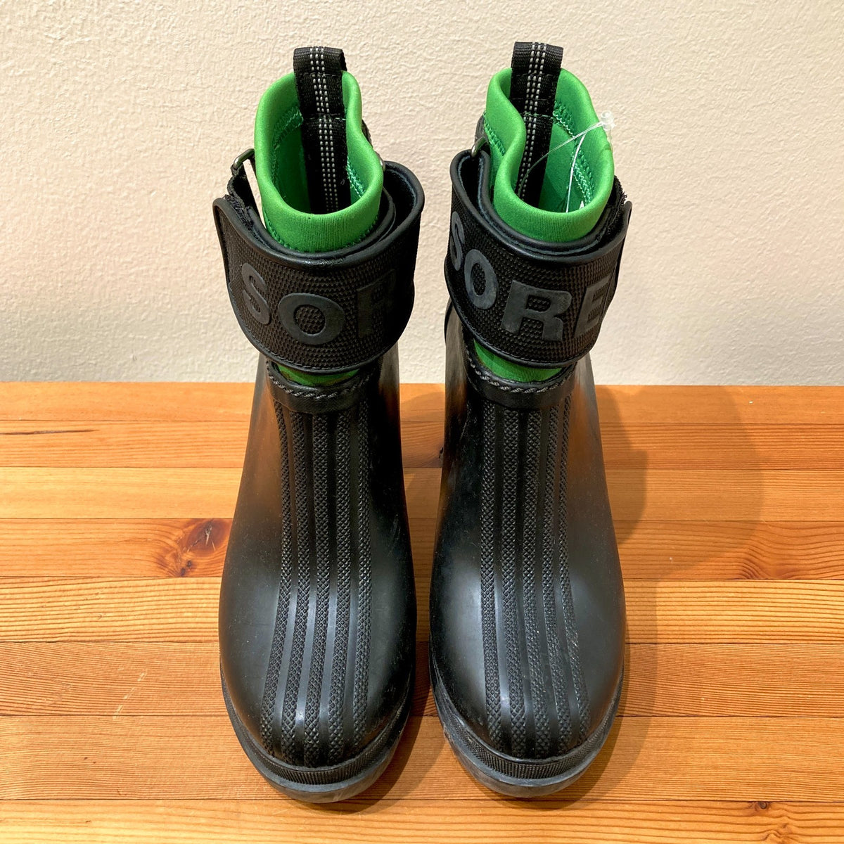 Sorel Black Medina Iii Ankle Rain Rubber Platform Heel Boots - Size 7 - 0308IN