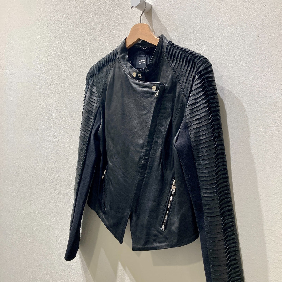 LAMARQUE Azra NEW Black Leather Jacket - Size M - 1122KP