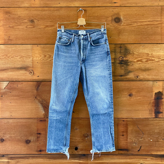 AGoldE Riley High Rise Straight Crop Jeans in Emulsion Wash - Size 26 - 0823EP