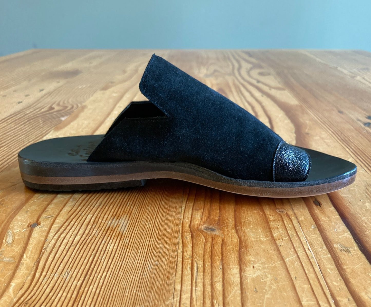 Calleen Cordero Black Suede Toe Loop Hala Sandals - Sz 8 - NEW w/ Box - 4427SC
