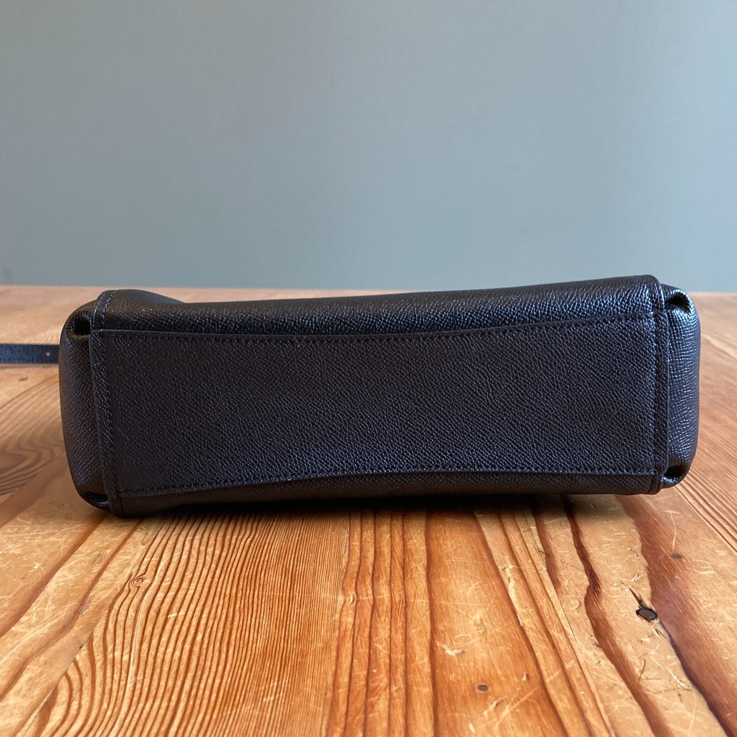 Coach Black F25395 Mini Brooke Carryall Crossgrain Leather Satchel Purse 0308KS