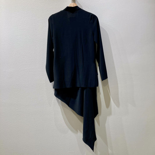 COS Black Asymmetrical Draped Long Sleeve Jacket - Size S - 0907FL
