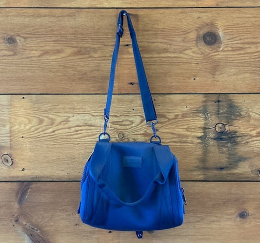 Dagne Dover Navy Blue London Carryall Zip Top Small Travel Bag  - 0426CR