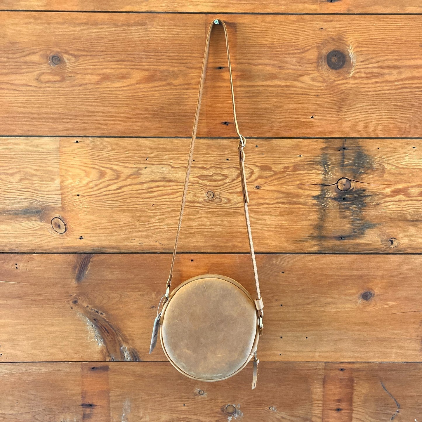 Portland Leather Good Brown Leather Circle Bag - 0605DK