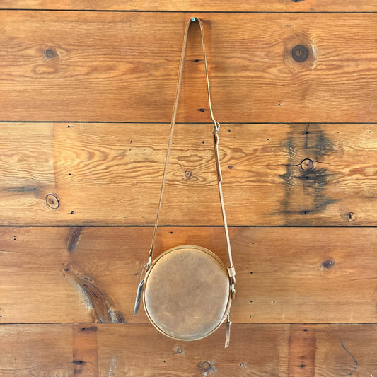 Portland Leather Good Brown Leather Circle Bag - 0605DK