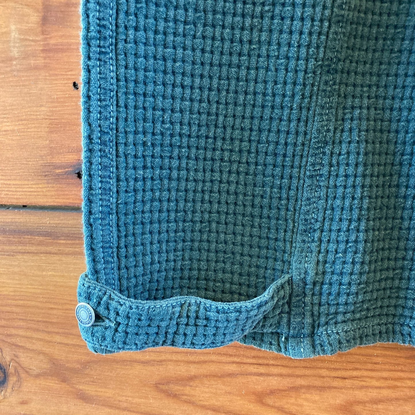 We the Free People $168 Green Waffle Knit Wide Leg Pants - Sz XL - NEW - 1122CT