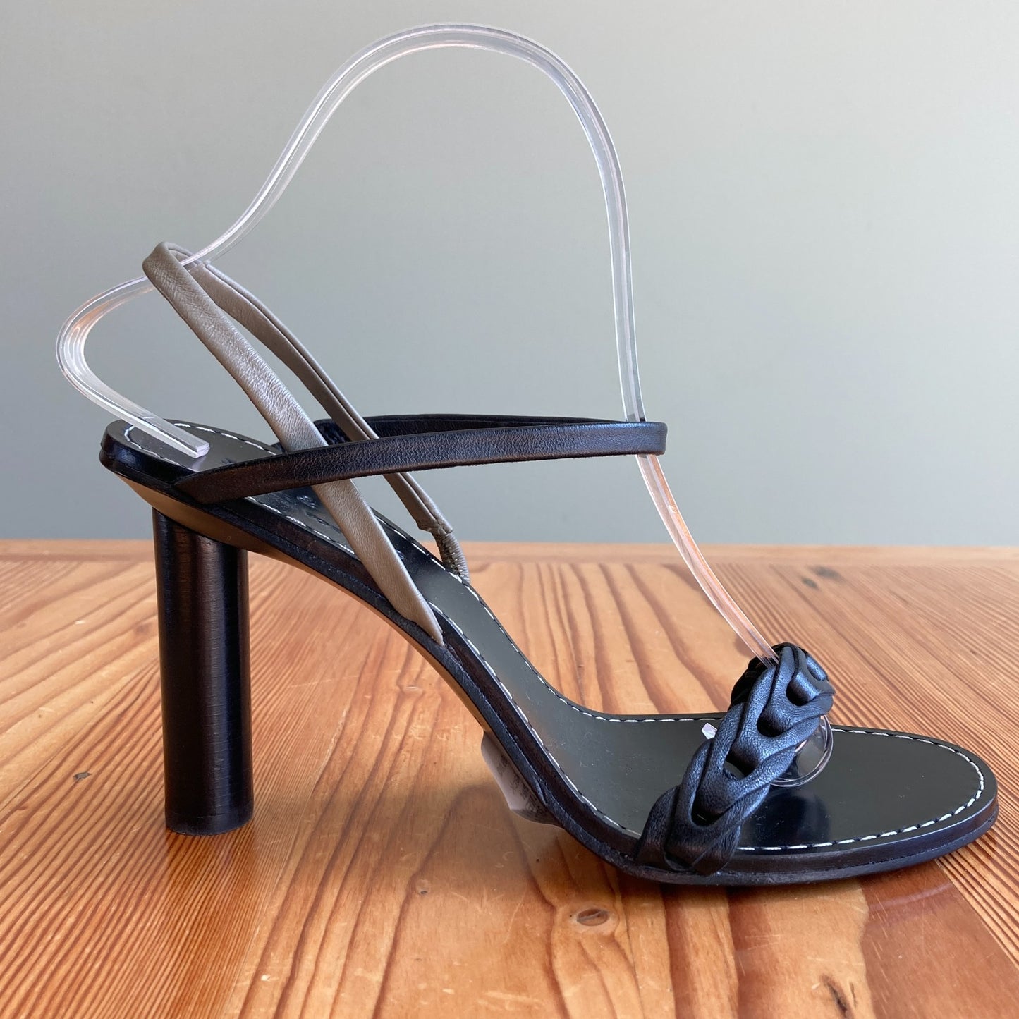 Rag & Bone Black Braided Leather Heels Sandals NEW 0816TB - Size 38/7.5 - 0816TB