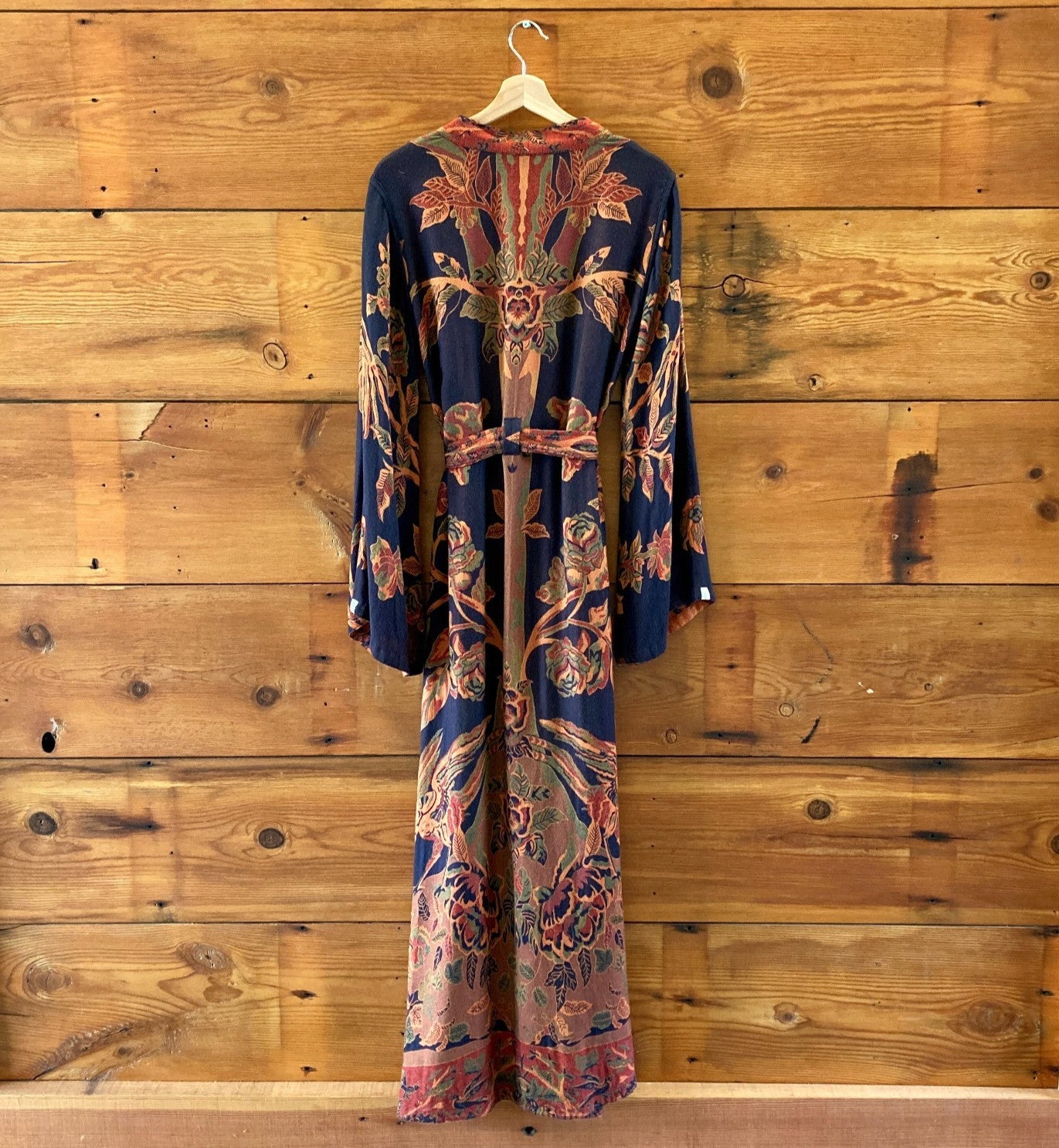 Brahmaki Black September Sky EcoVero Maxi Kaftan Robe - Size 2 / S - 0605DK