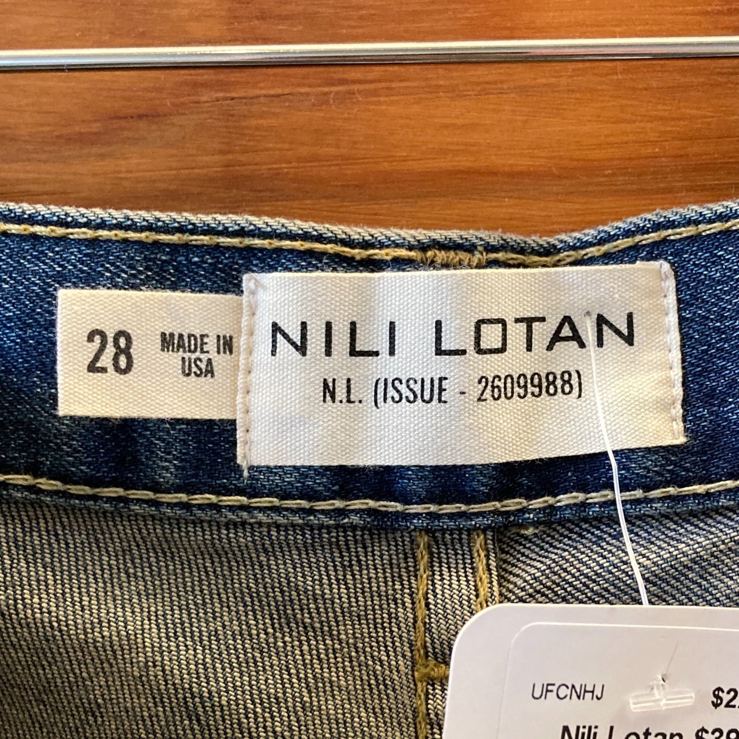 Nili Lotan $395 Stretch Denim Mid Rise Relaxed Emerson Jeans - Size 28 - 4427SC