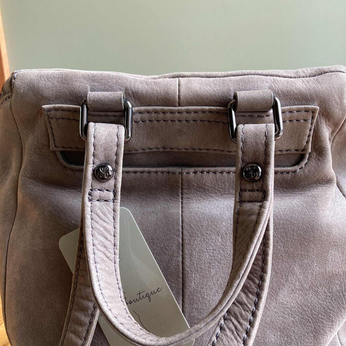 Hobo International Gray Top Zip Small Leather River Backpack Bag - 0505CM