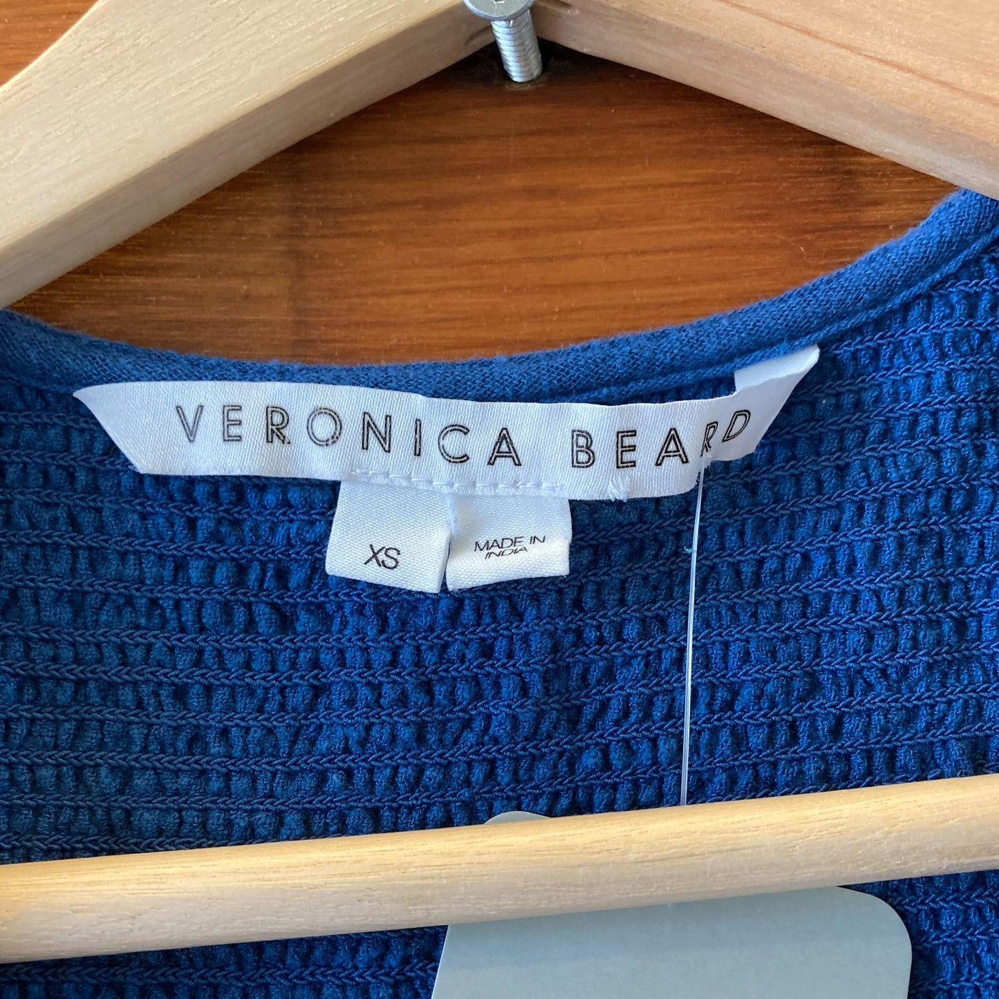 XS - Veronica Beard Blue Sleeveless V-Neck Smocked Cox Mini Dress 0508DK