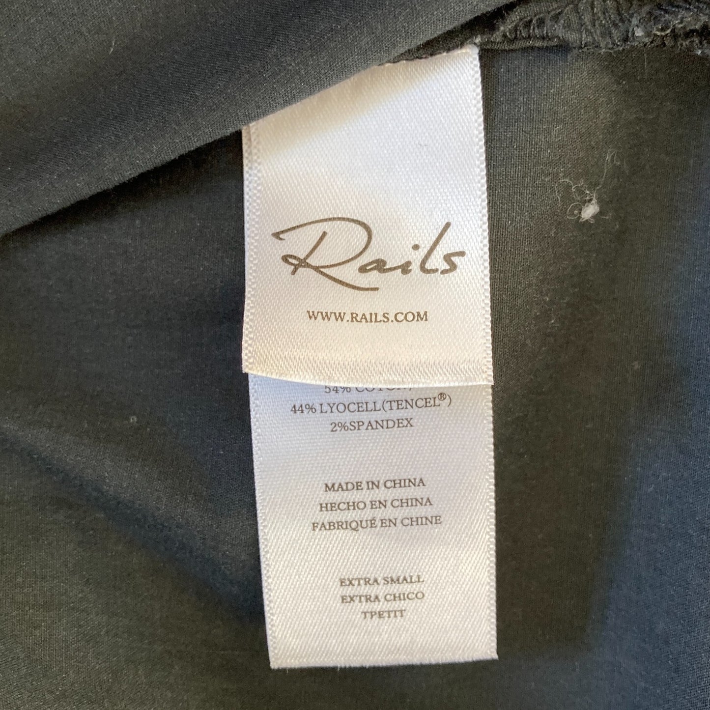 XS - Rails $347 Black Stretch Cotton Twist Front Midi Irie Shirt Dress 0225RH