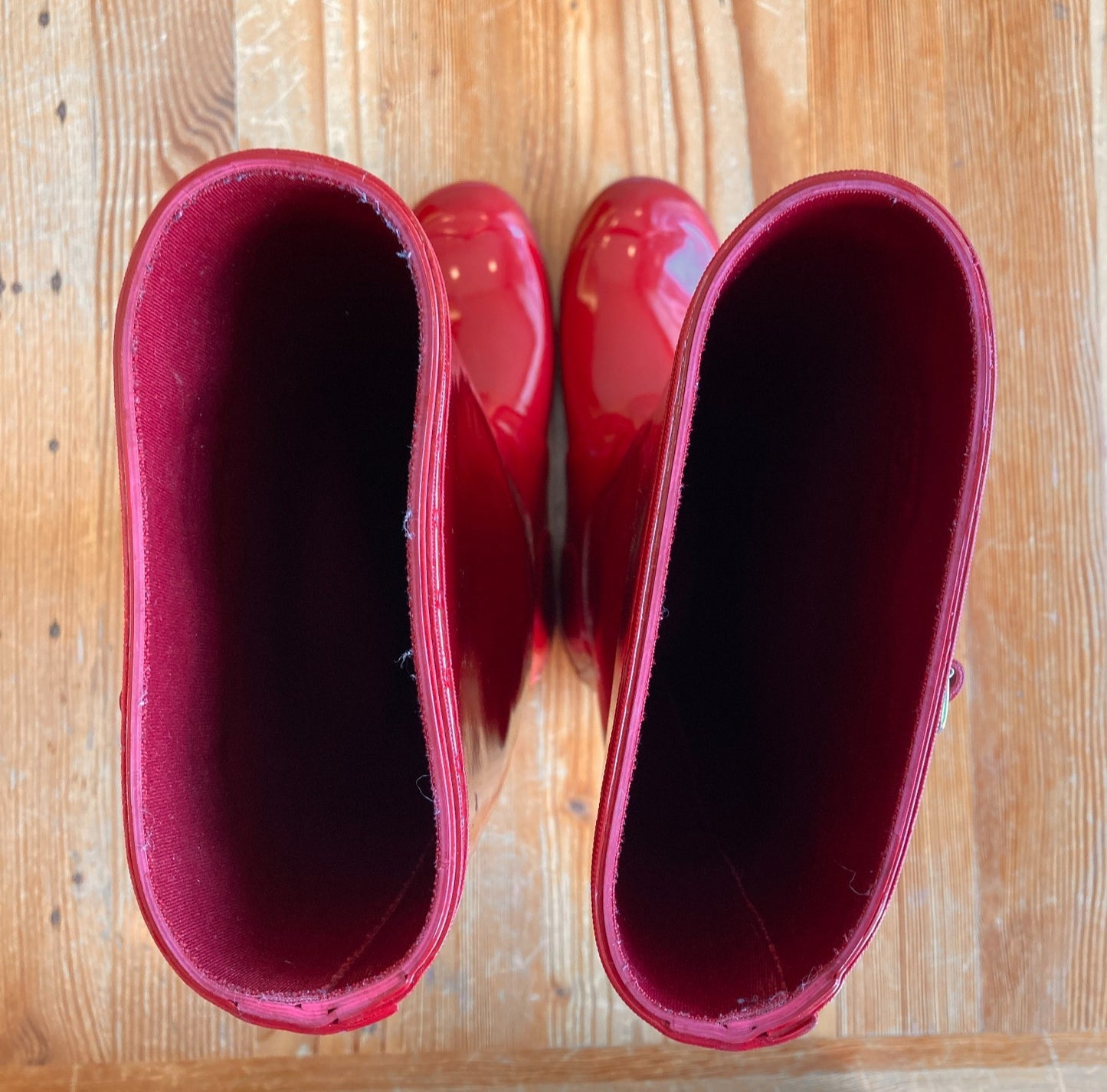 Hunter $190 Military Red Original Gloss Tall Rainboots Boots - Size 8 - 0306CH