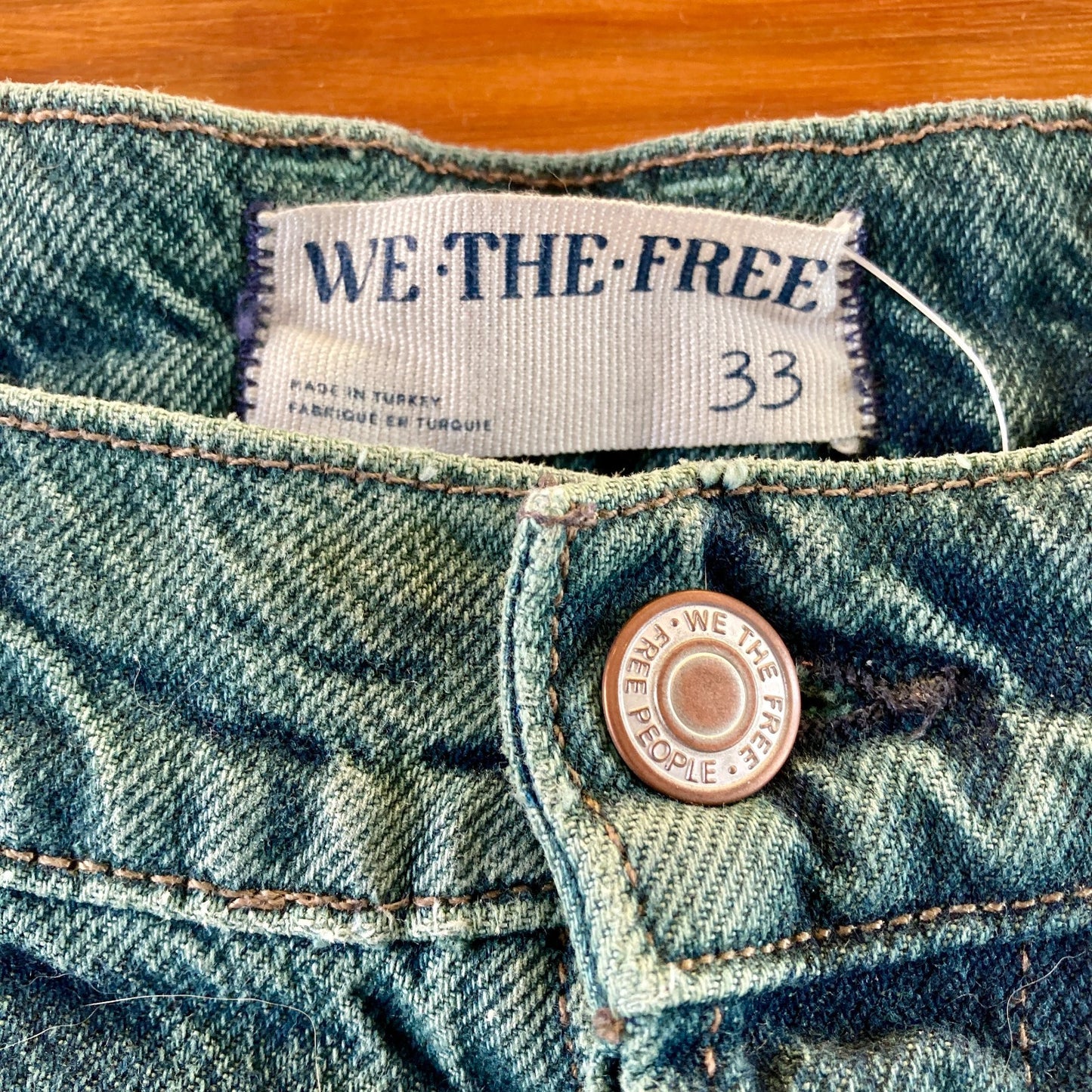 We The Free Final Countdown Low Rise Cuffed Boyfriend Jeans - Size 33 - 0425SV
