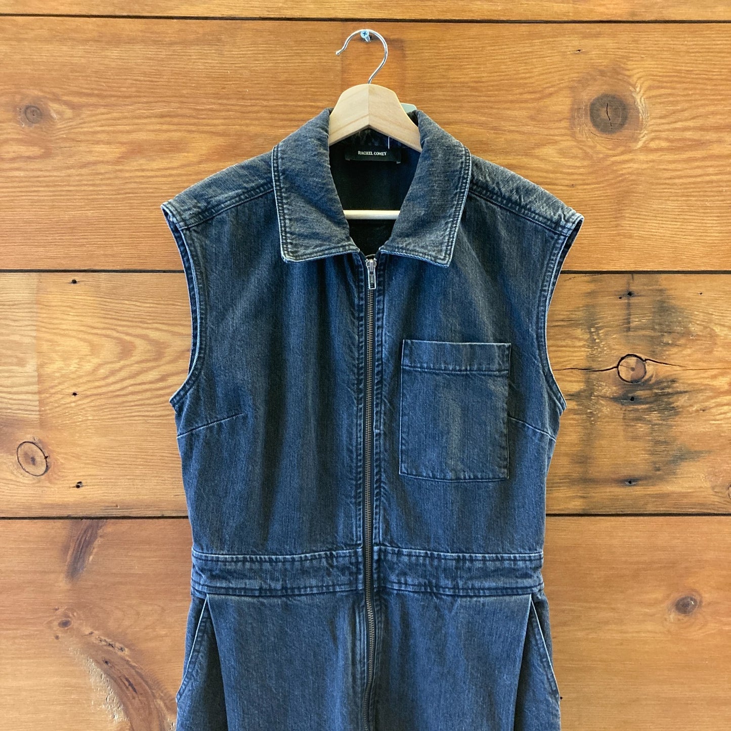 Rachel Comey $495 Washed Black Annin Sleeveless Jumpsuit - Size 6 - 0504AK