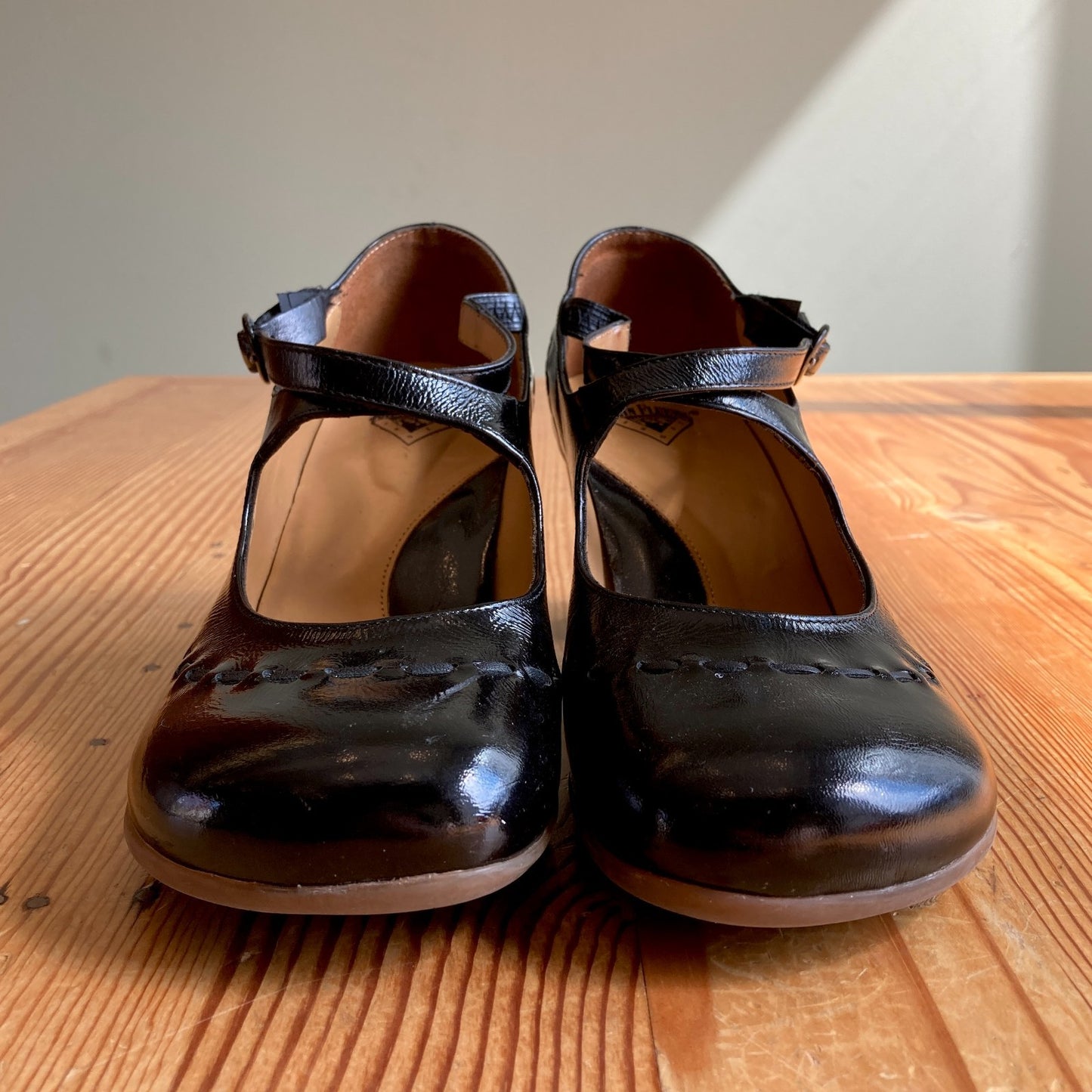 John Fluevog Vintage Black Minstrel Mary Jane Heels - Size US 9 / UK 6 - 1223NM