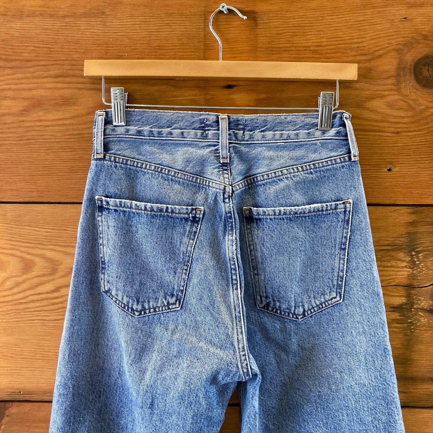 AGoldE Medium Wash REN Button Fly Womens Wide Leg Jeans - Size 24 - 0312IG