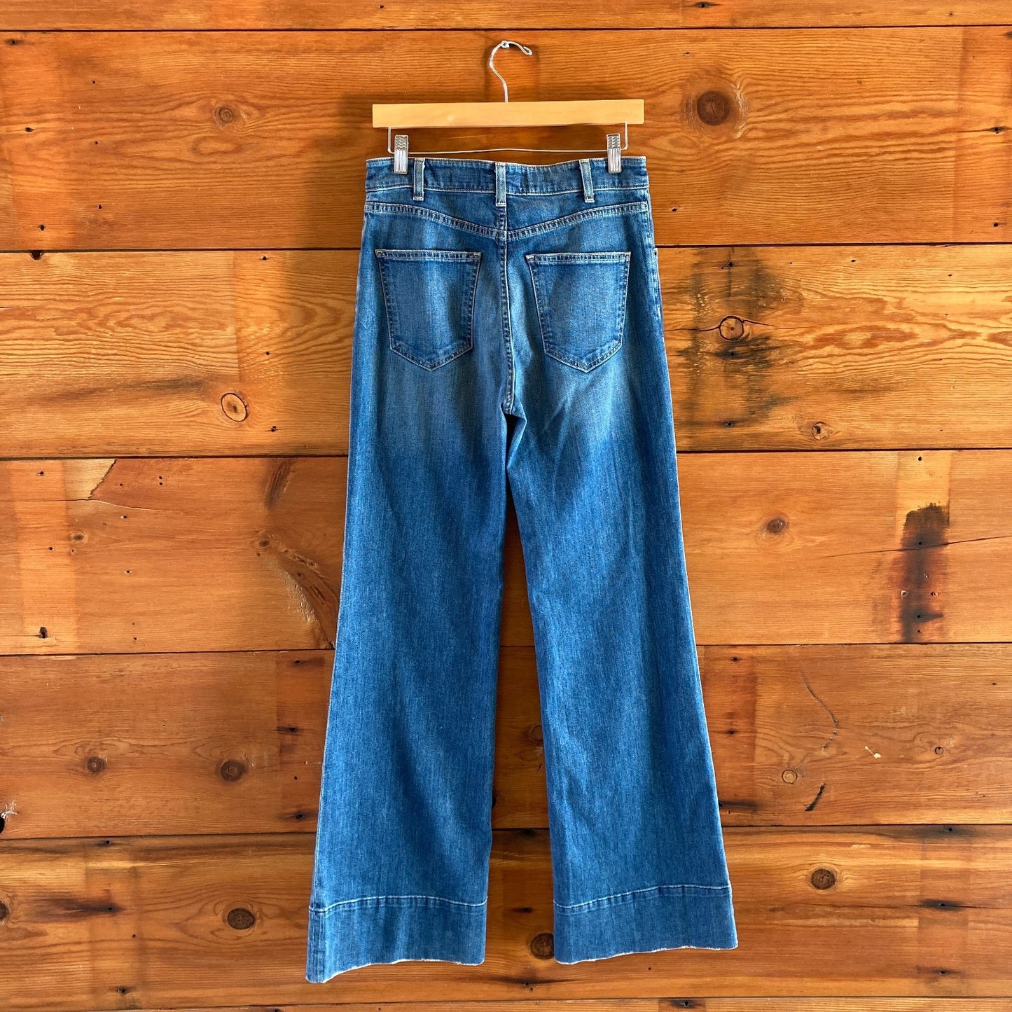 27 - Nili Lotan $450 Medium Wash Nadege High Rise Womens Flare Leg Jeans 3333MC