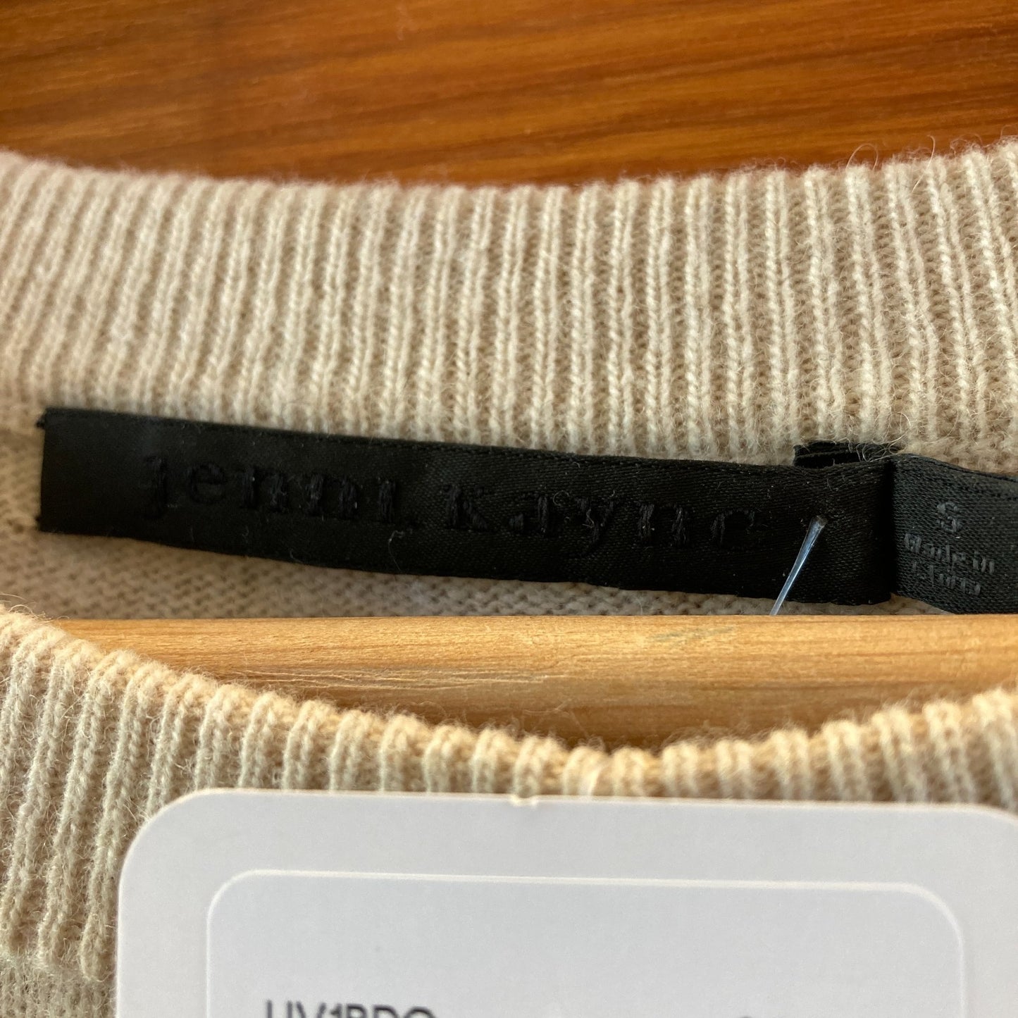 Jenni Kayne Tan Pullover Wool Cashmere Blend Crew Neck Sweater - Size S - 0606RO