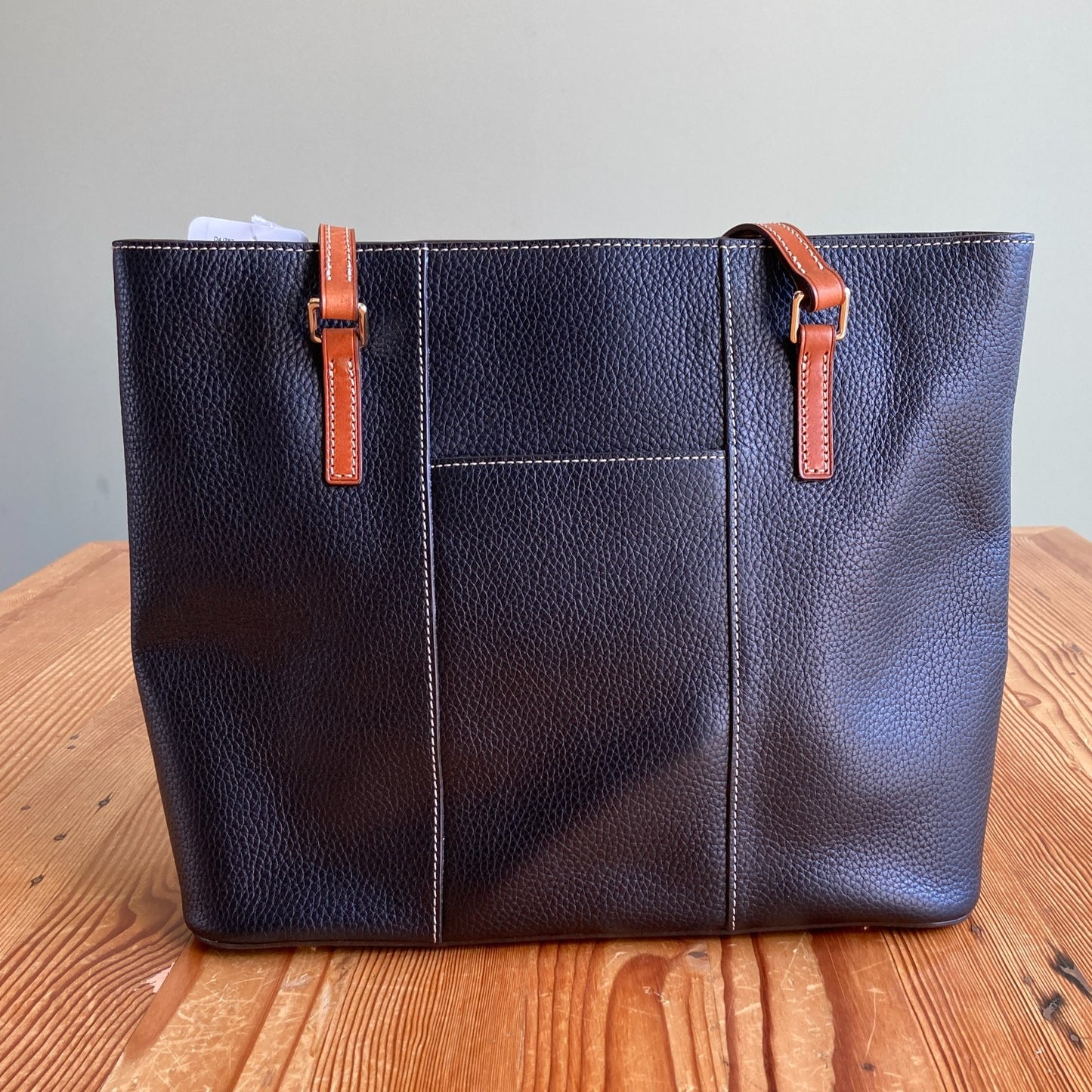 Dooney & Bourke Navy Pebble Grain Satchel Short Handle Shopper Tote Bag - 0311AY