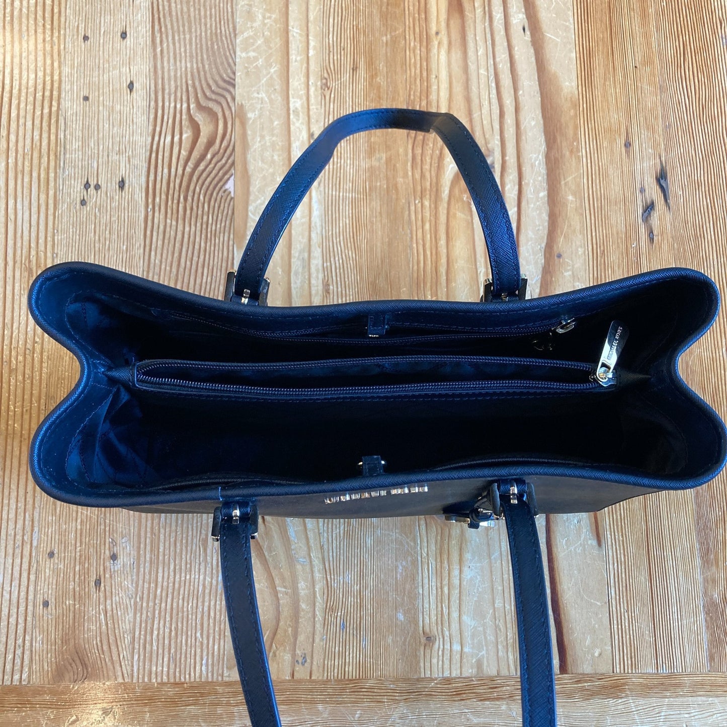 Michael Kors Black Jet Set Travel Tote Bag Shoulder Purse - 0210AM