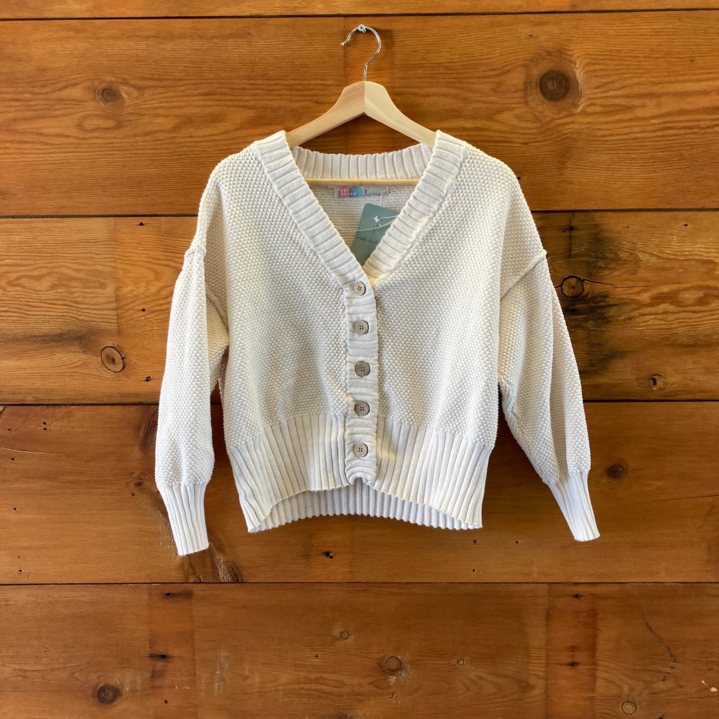 FP Beach Free People Oat Textured Hailee Sweater & Pants Set - Size XS - 0313SH