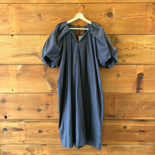 SAYAKA DAVIS New York Eggplant Purple Tucked Cocoon Dress - Size XS - 1105AR