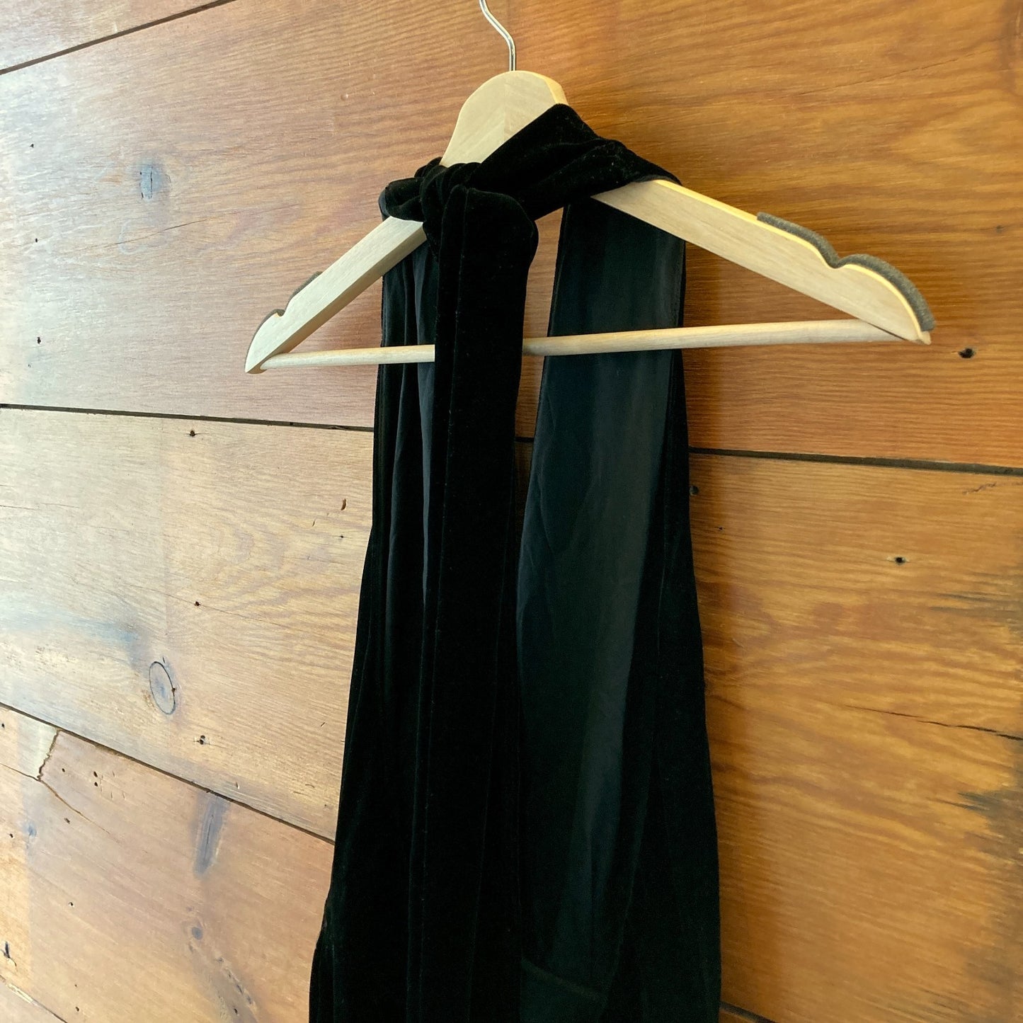 Sezane Black Velvet Shanice Wide Leg Halter Jumpsuit - Size 38 / M - 0208KS