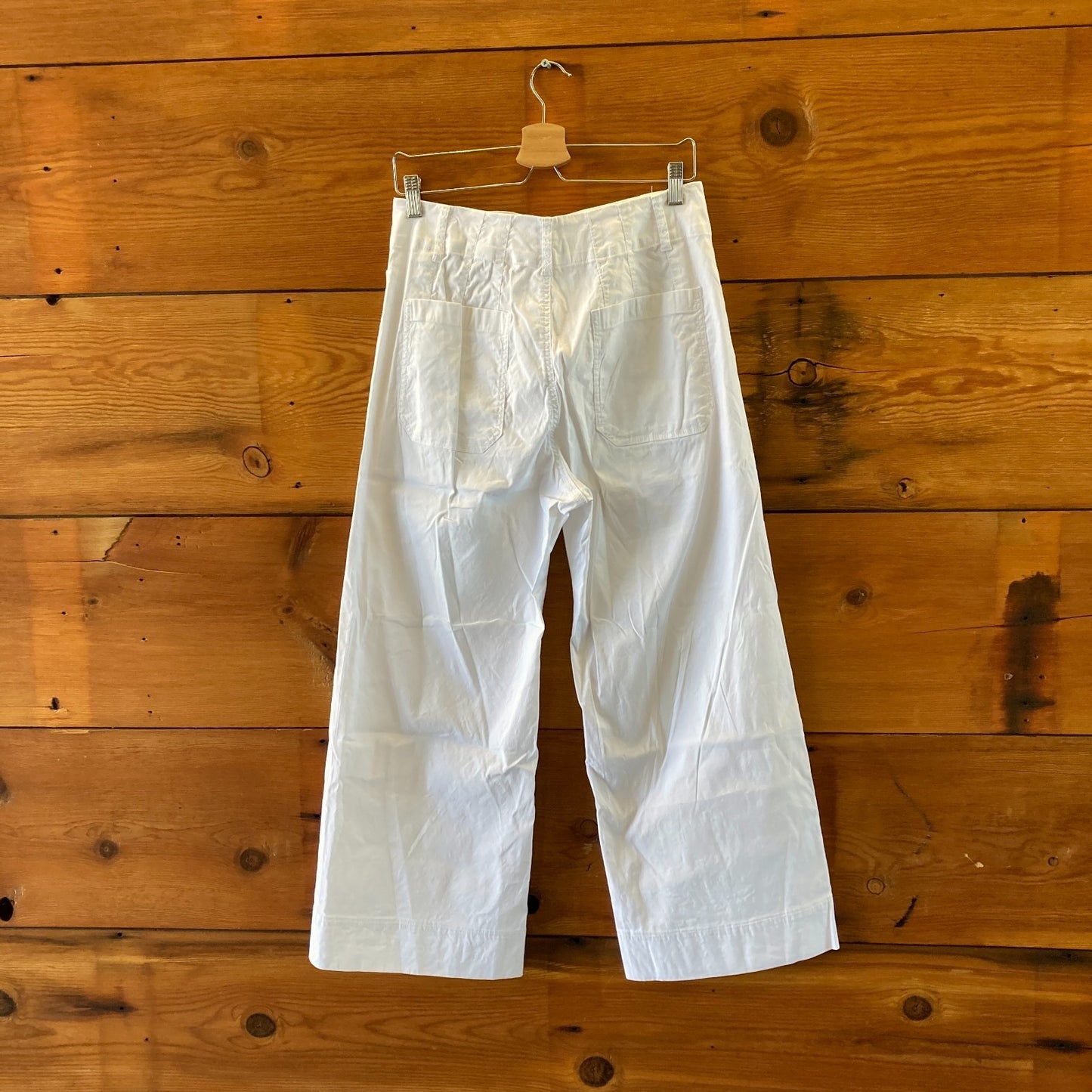 Maeve Anthropologie White Stretch Linen Blend Colette Pants - Size 30 - 0104AB