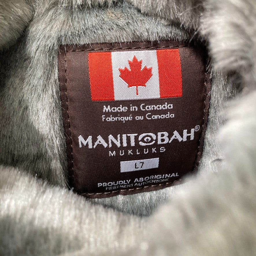 Manitobah Gray Metis Fur Waterproof Mukluk Boots - Size 7 - NEW w/ Box - 1017SC