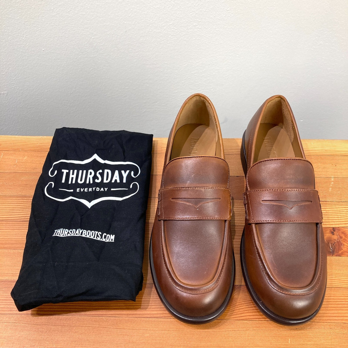 Thursday Boot Co. $160 Brown Dress Penny Loafers Shoes - Size 8.5 - NEW - 0203EL