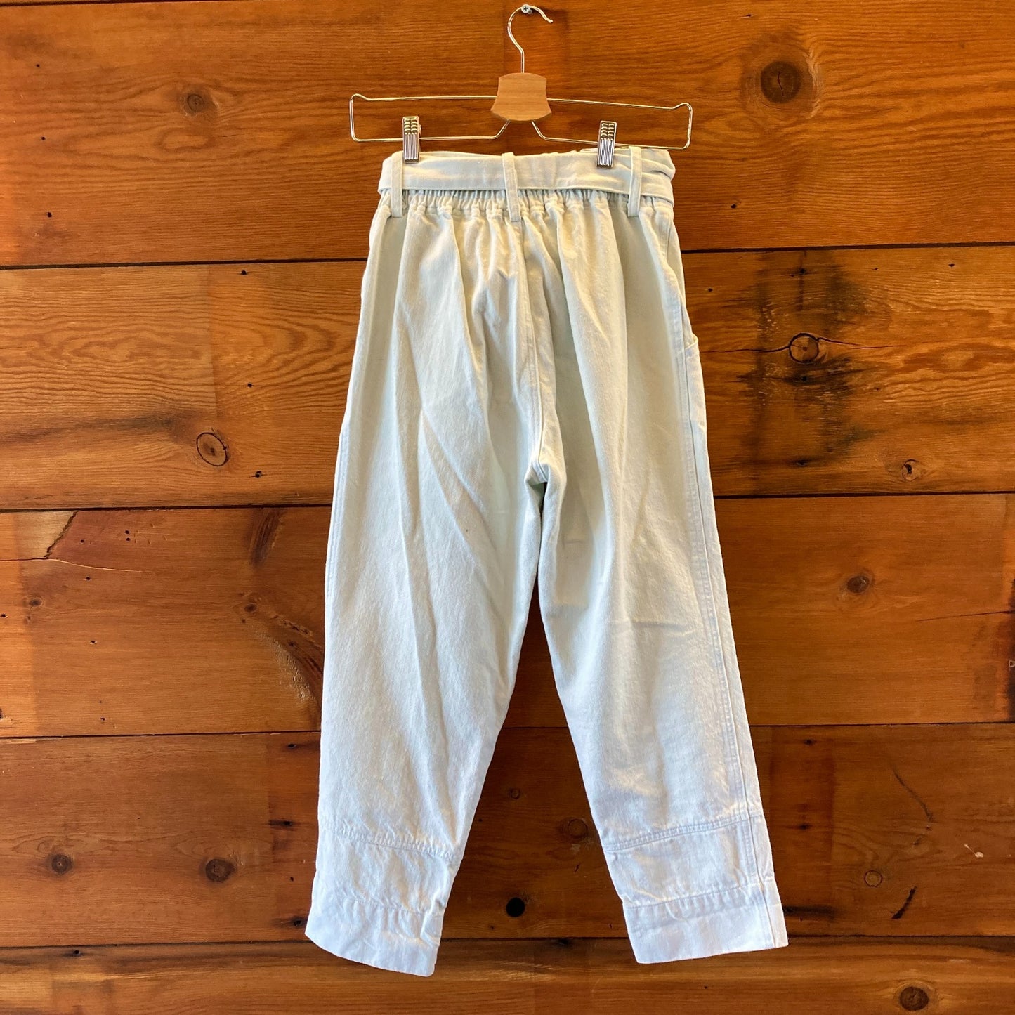 Apiece Apart Pale Blue Belted High Rise Tapered Jeans - Size 4 - 0317SB