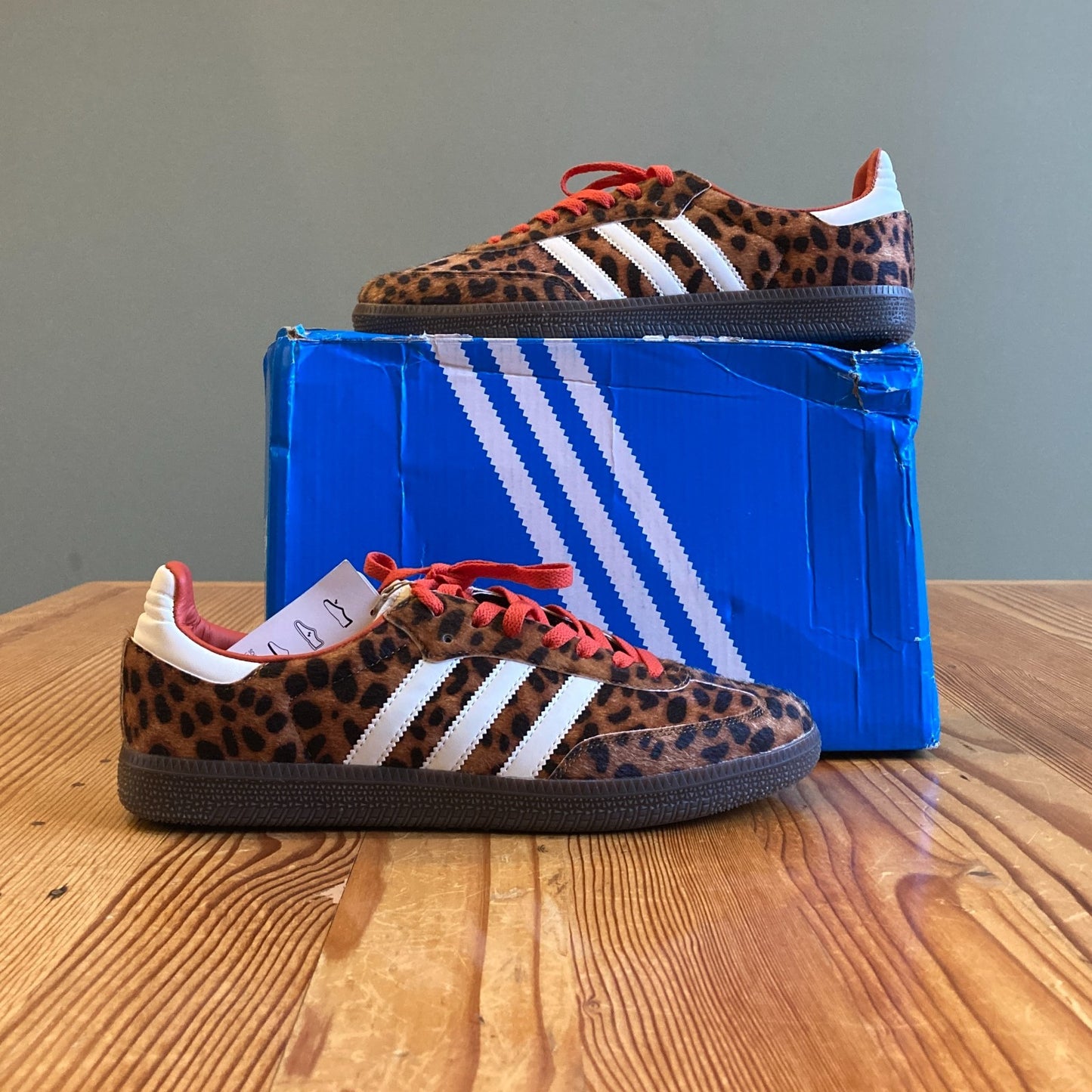 10.5-11 WMN / 9.5 M- Adidas Samba OG Cheetah Sneakers Shoes NEW w/ Box 0803NF