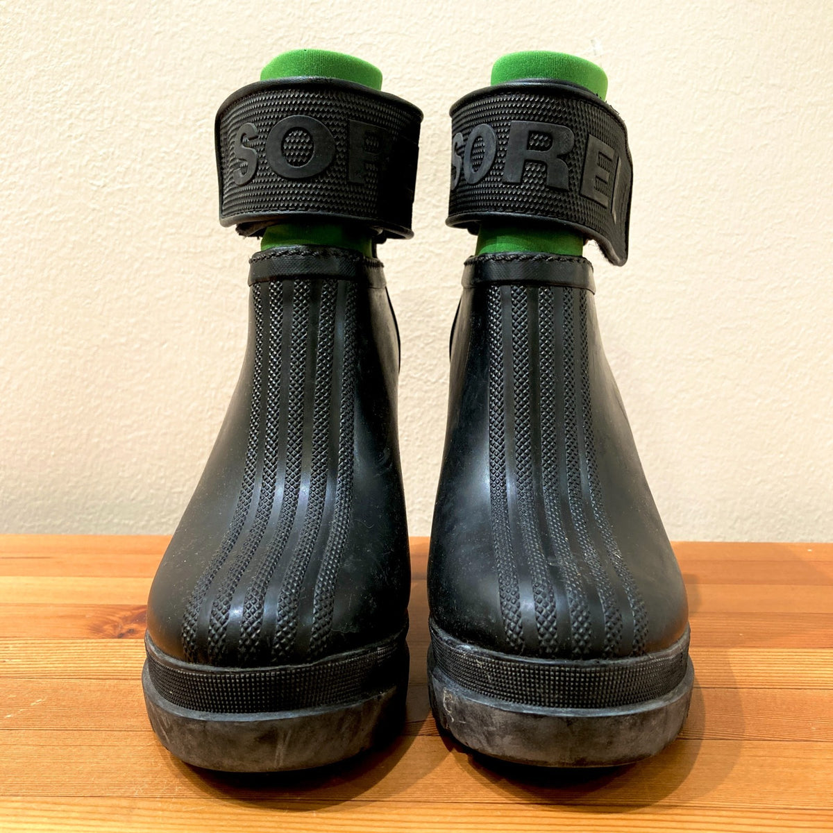 Sorel Black Medina Iii Ankle Rain Rubber Platform Heel Boots - Size 7 - 0308IN