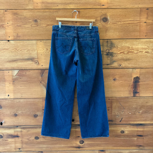 AG Adriano Goldschmied Dark Low Rise Wide Leg Adria Jeans - Size 29 - 4427SC