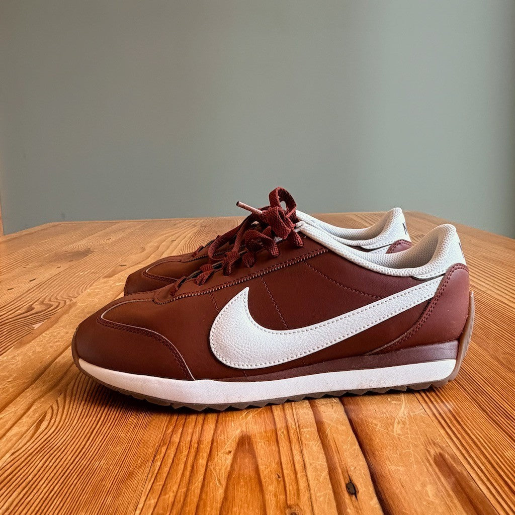 Nike Brown & White Pacific Leather Shoes Sneakers - Size 9.5 - 0628AC