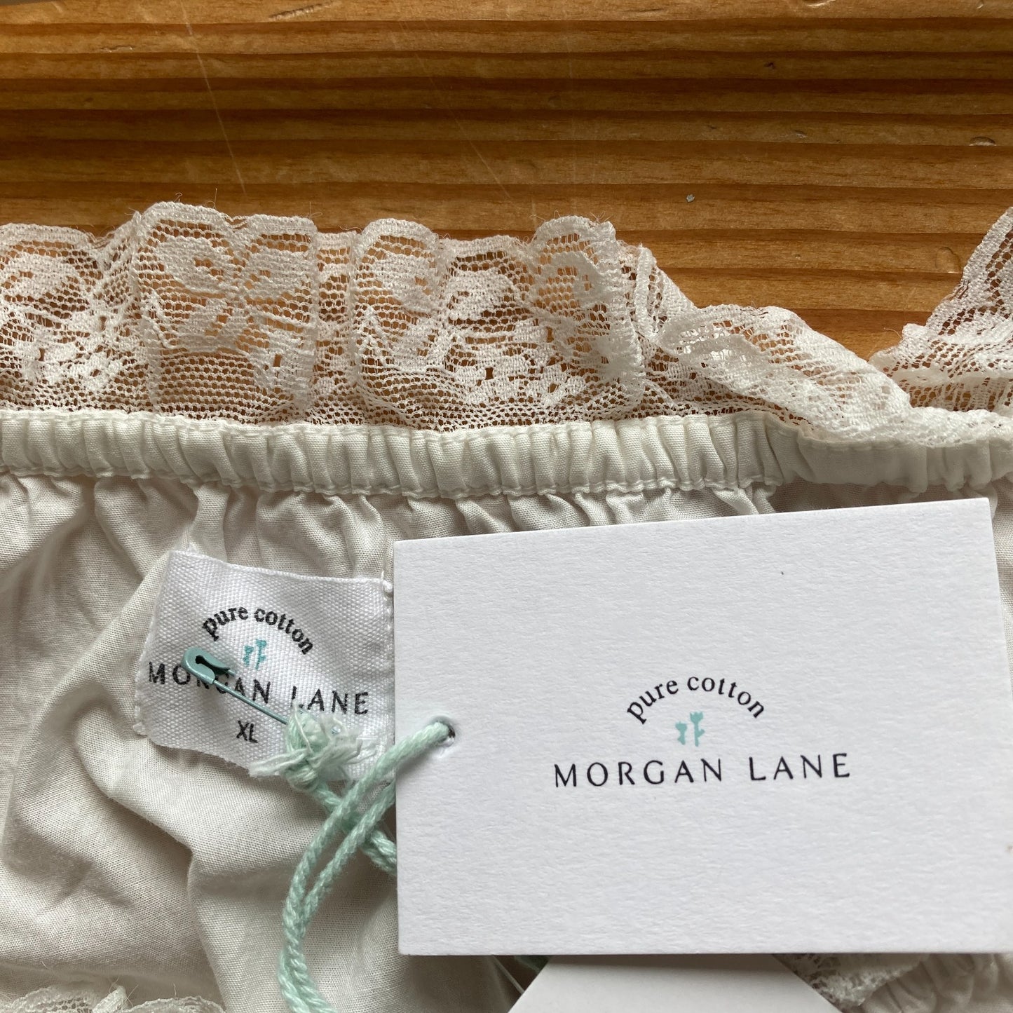 XL - Morgan Lane Chalk White NEW $128 Pure Cotton Ava Mini Dress 0416JW