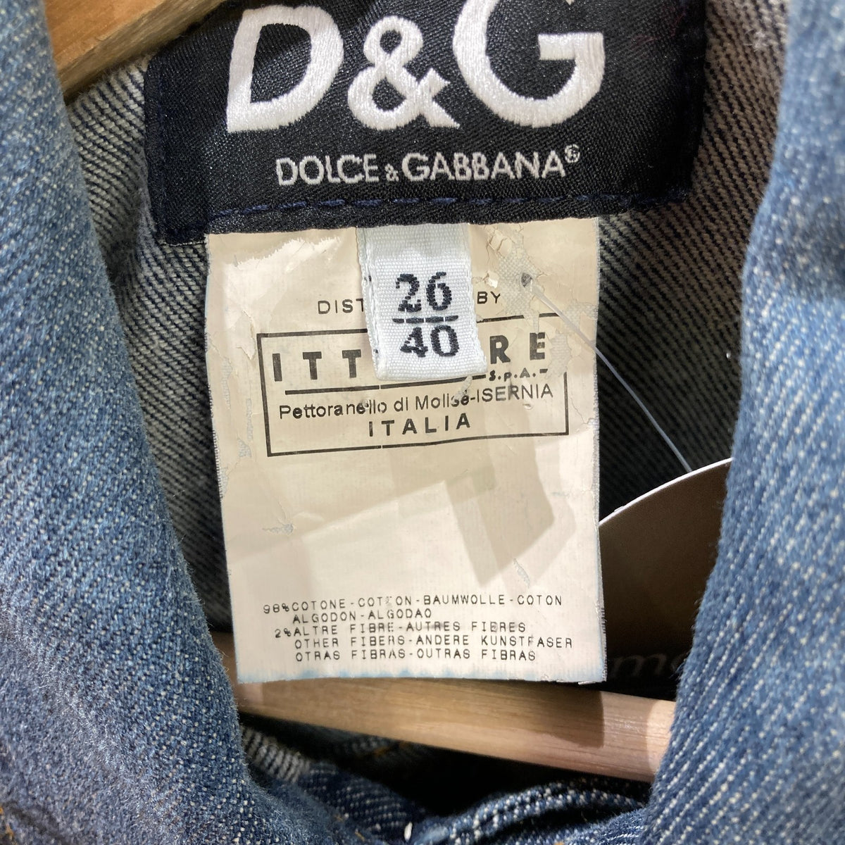 Dolce & Gabbana Y2K Denim Stretch Fit Jacket - Size XS - 1015NE