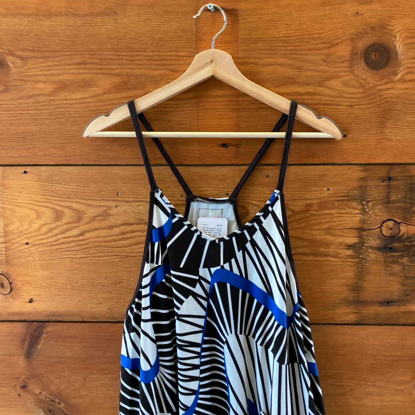 FP Movement Free People Black White Hot Shot Printed Jumpsuit - Size XS - 0121CE
