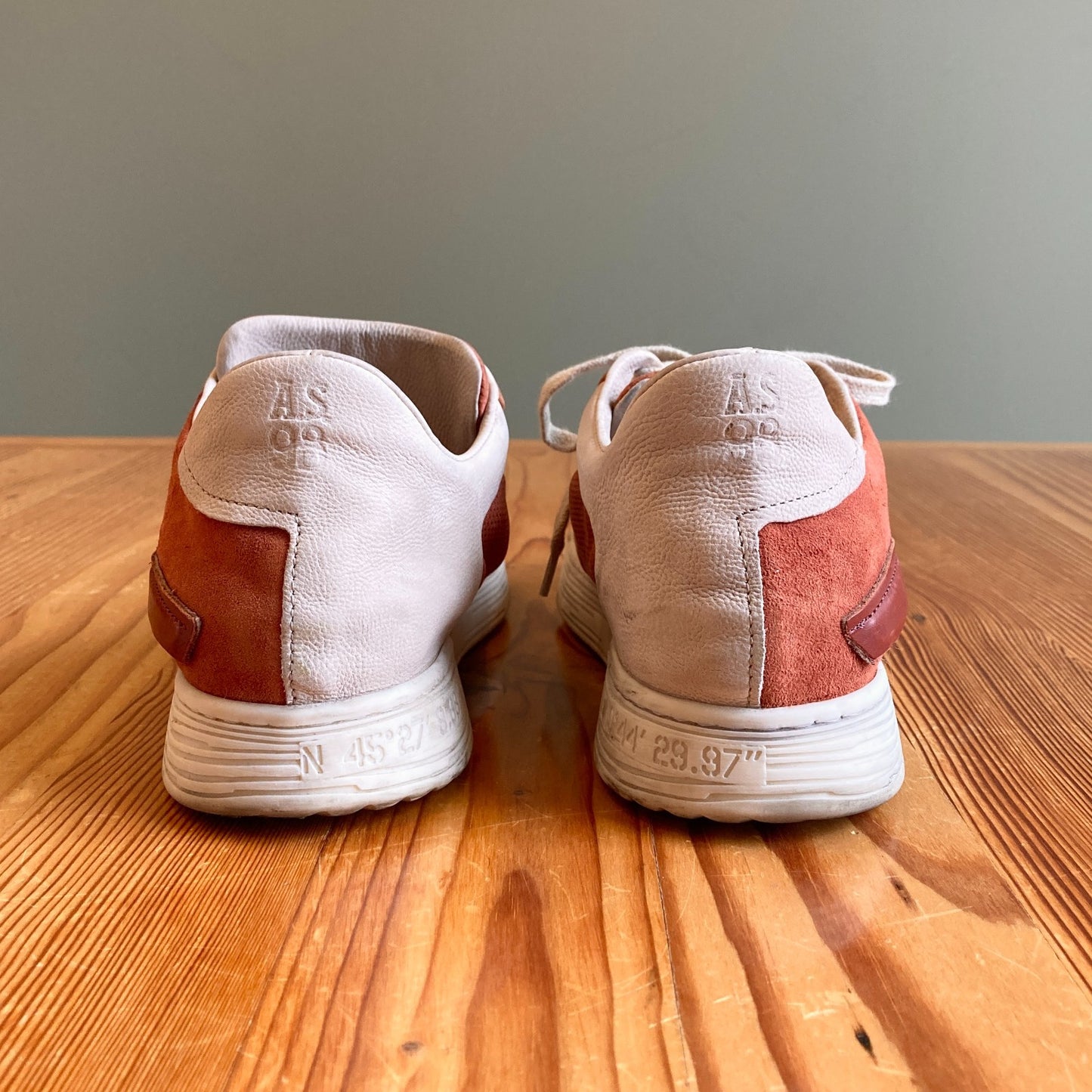 38 / 7.5 - 8 - A.S. 98 Rust Orange Alphie Sneakers Womens Shoes 4427SC