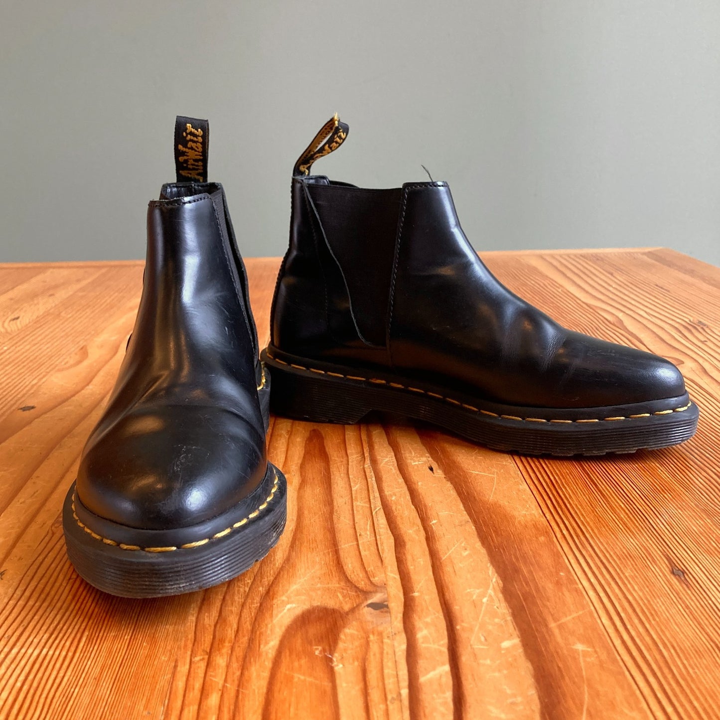 37 / 6 - Dr. Martens Black Polished Smooth Leather Bianca Chelsea Boots 0727SO