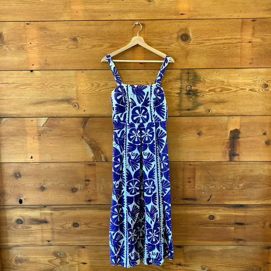 Corey Lynn Calter Anthropologie Purple White Print Midi Dress - Size M - 0610HG