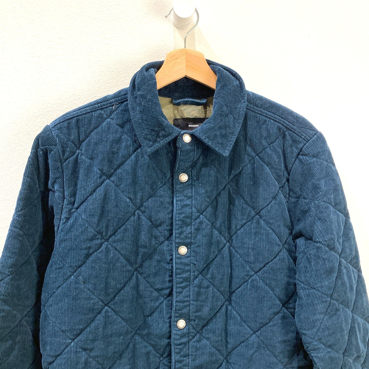 Finisterre Blue Corduroy Rockall Quilted Overshirt Jacket - Size XS - 0312IG