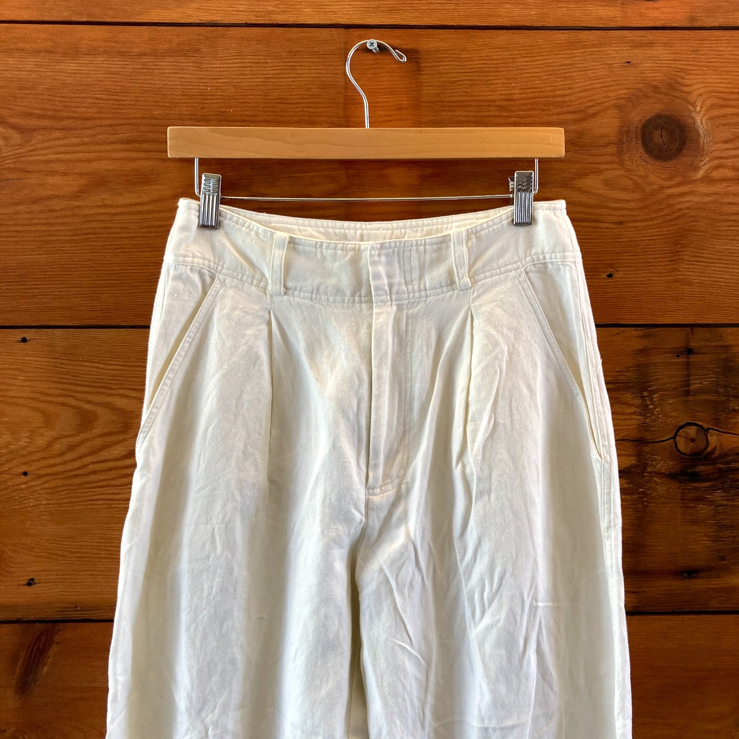 Apiece Apart $325 White Linen Organic Cotton Bari Pants - Size 8 - 1011SC
