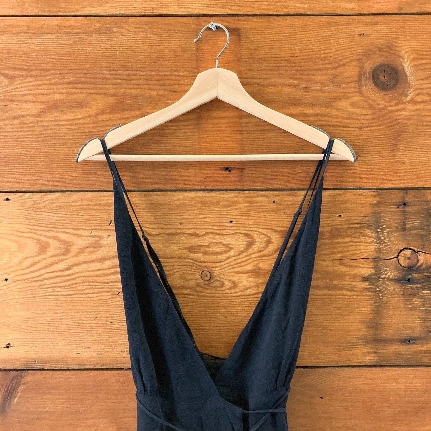 Reformation Black Plunging Neckline Strappy Wrap Mini Dress - Size XS - 0901SC