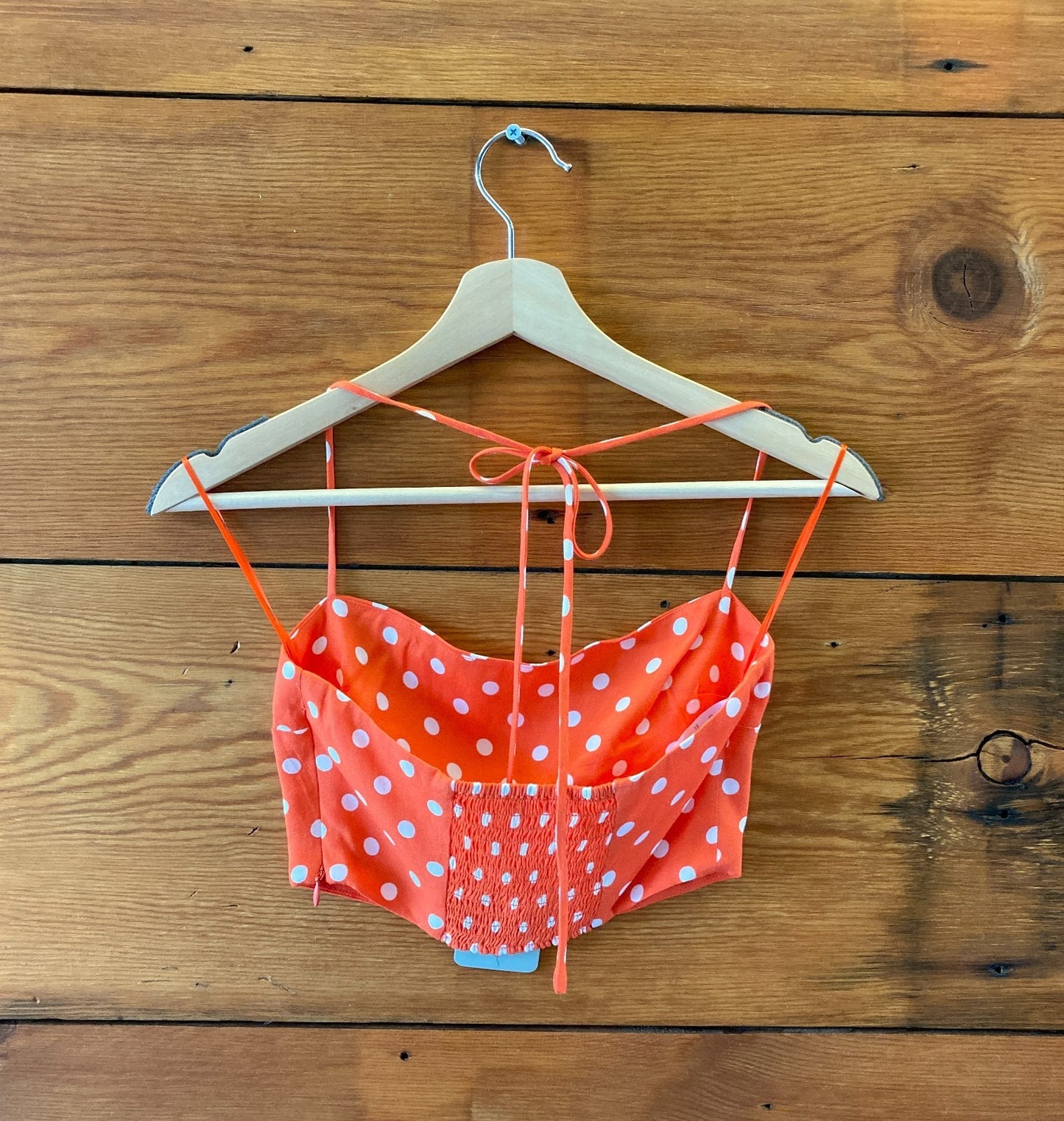 Reformation Orange Polka Dot Two Piece Voyage Skirt & Top - Sz 0 - NEW - 0515CJ
